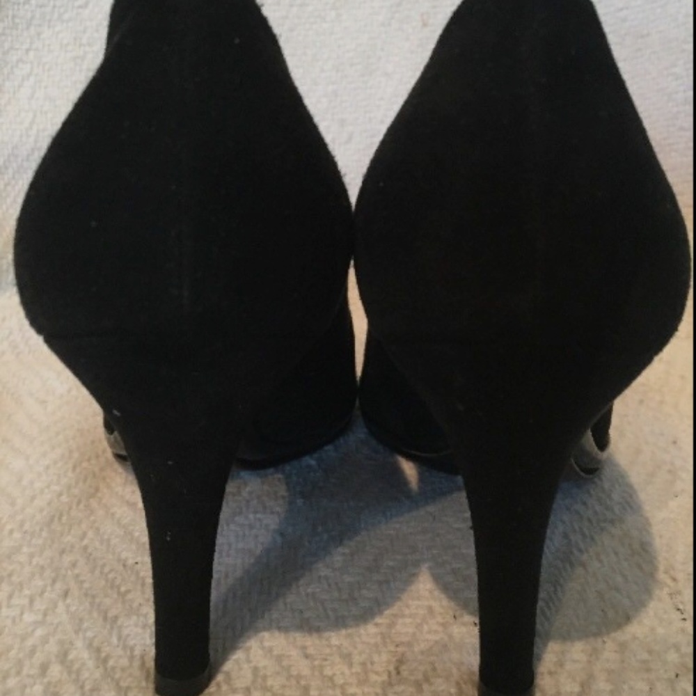 Stuart Weitzman Black Suede Pump Heels Size 6 M - Picture 7 of 8